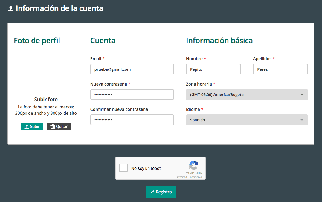 formulario de registro formulario de registro