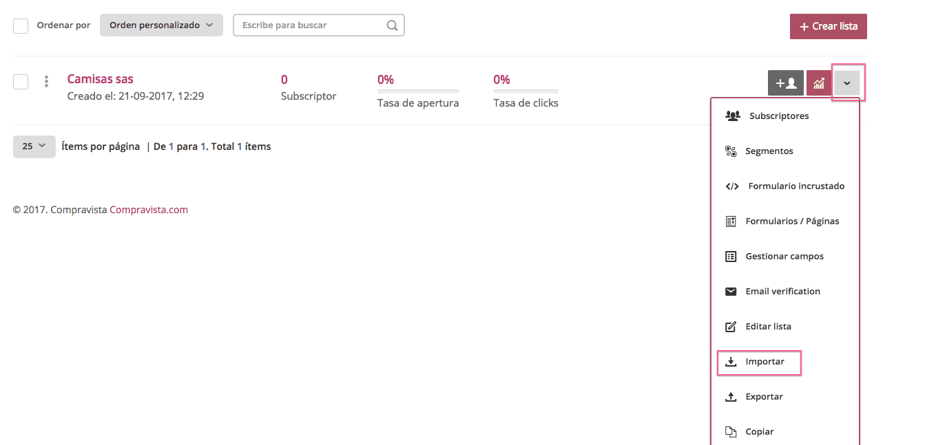 crear lista de suscriptores crear lista de suscriptores