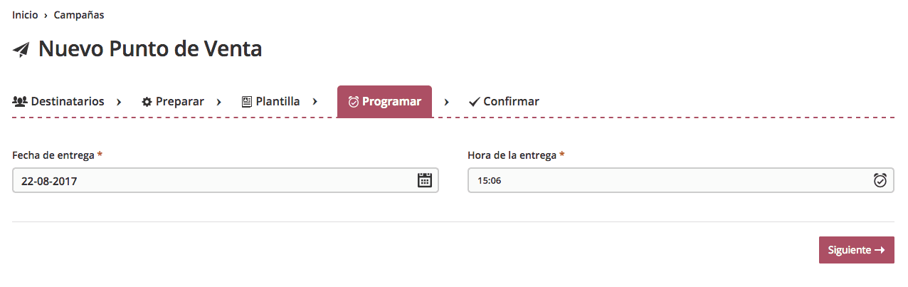 programar el envio programar el envio